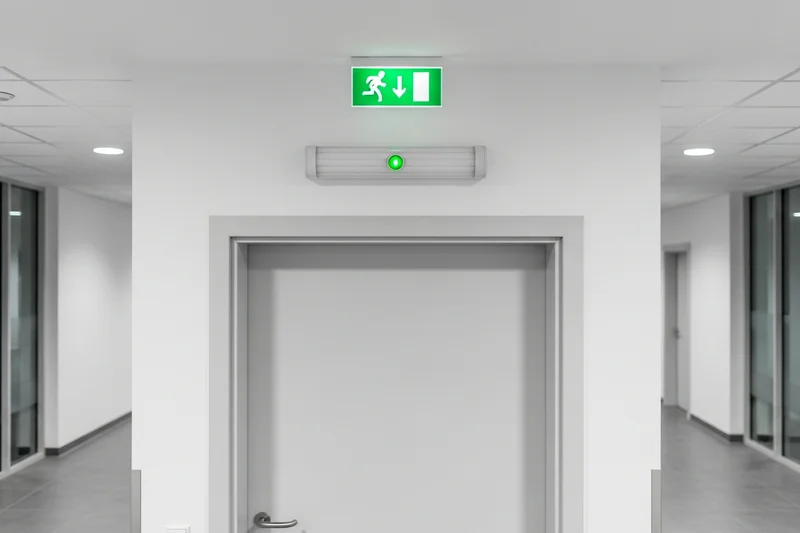Emergency lighting installed in commercial corridor in South Wales